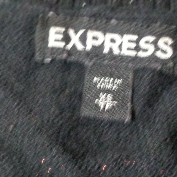 $5ifbundle3 Express v neck striped sweater with metallic accents size XS - Picture 6 of 12